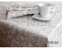 Скатерть "Шаде Темная" с пропиткой ВМГО ТМ Selena 710102 Скатерть "Шаде Темная" с пропиткой ВМГО ТМ Selena 710102